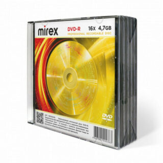 Диск DVD-R  Mirex 4.7GB 16* (1/5шт) UL130003A1F в индивидуальном боксе  ш/к202363